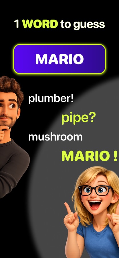 Password game : duel screenshot explaining the one word guessing rule